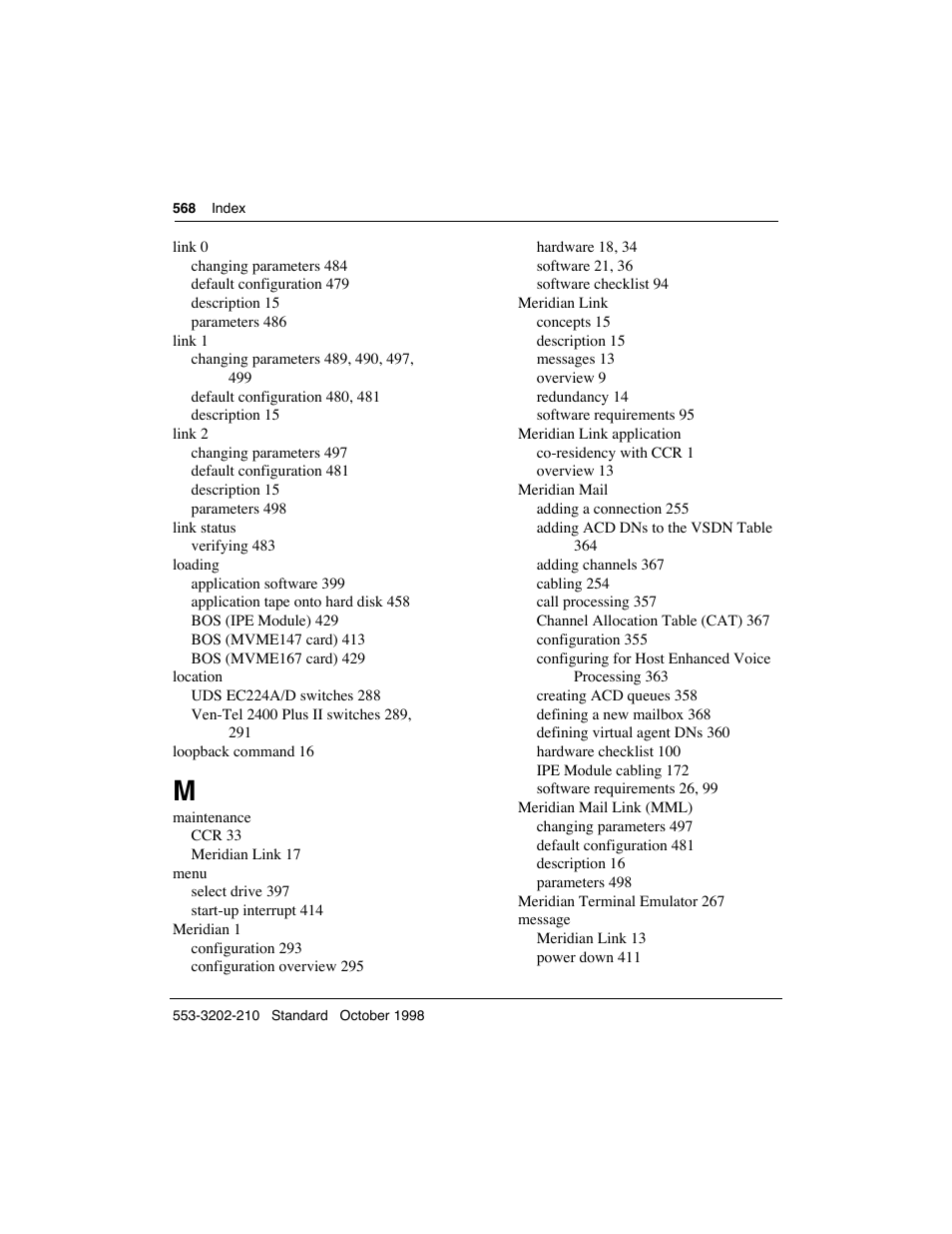 Meridian America Link/Customer Controlled Routing User Manual | Page 586 / 595