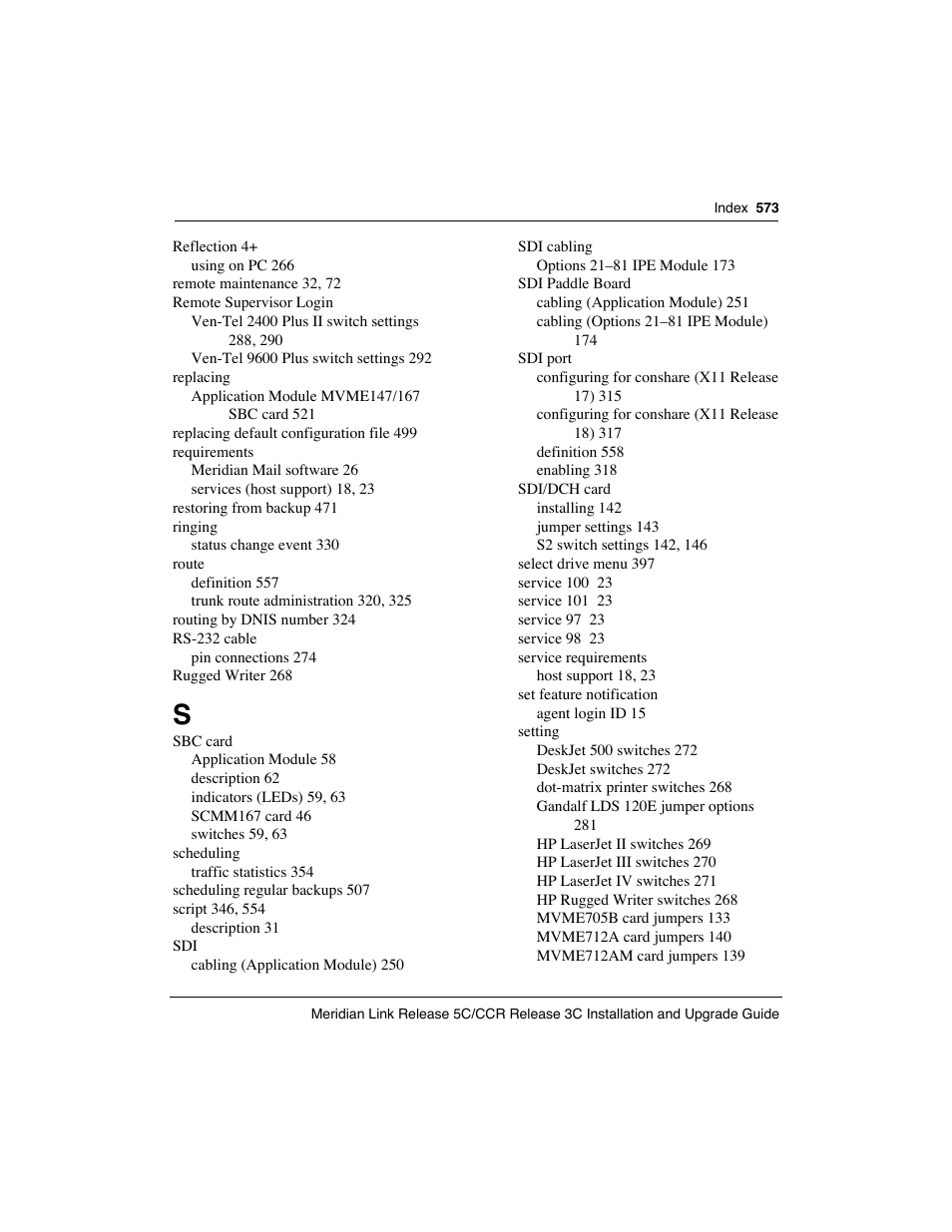 Meridian America Link/Customer Controlled Routing User Manual | Page 591 / 595