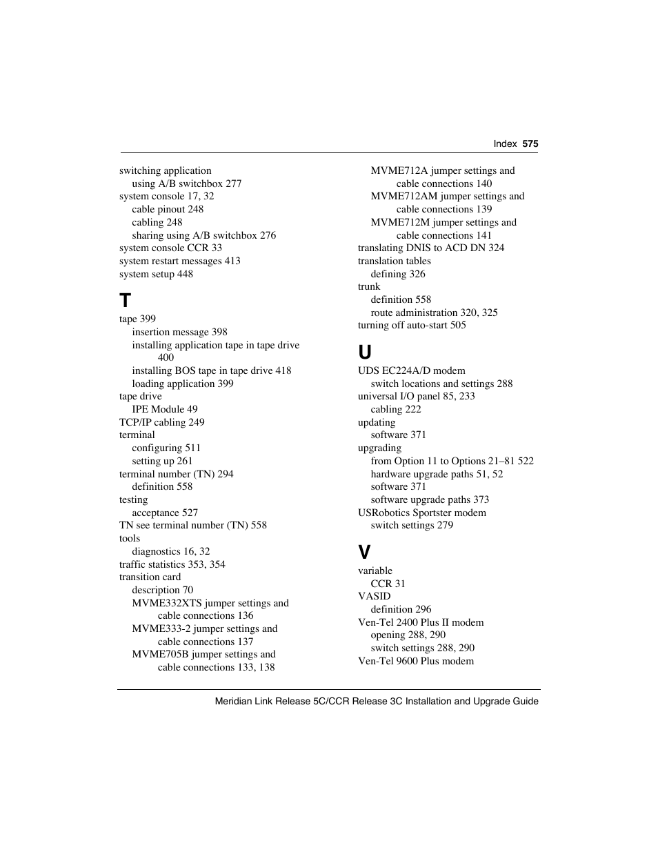 Meridian America Link/Customer Controlled Routing User Manual | Page 593 / 595