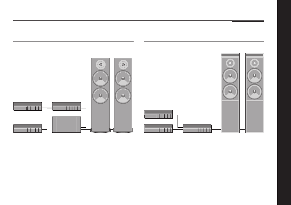 Sample configurations, To a 508 20-bit cd player, 500 compact disc transport | 502 analogue controller, 504 stereo fm tuner, 508 20-bit cd player, 557 stereo power amplifier, 562 digital control unit, Meridian a500 loudspeakers, Meridian dsp5000 digital loudspeakers | Meridian America 508 User Manual | Page 7 / 32