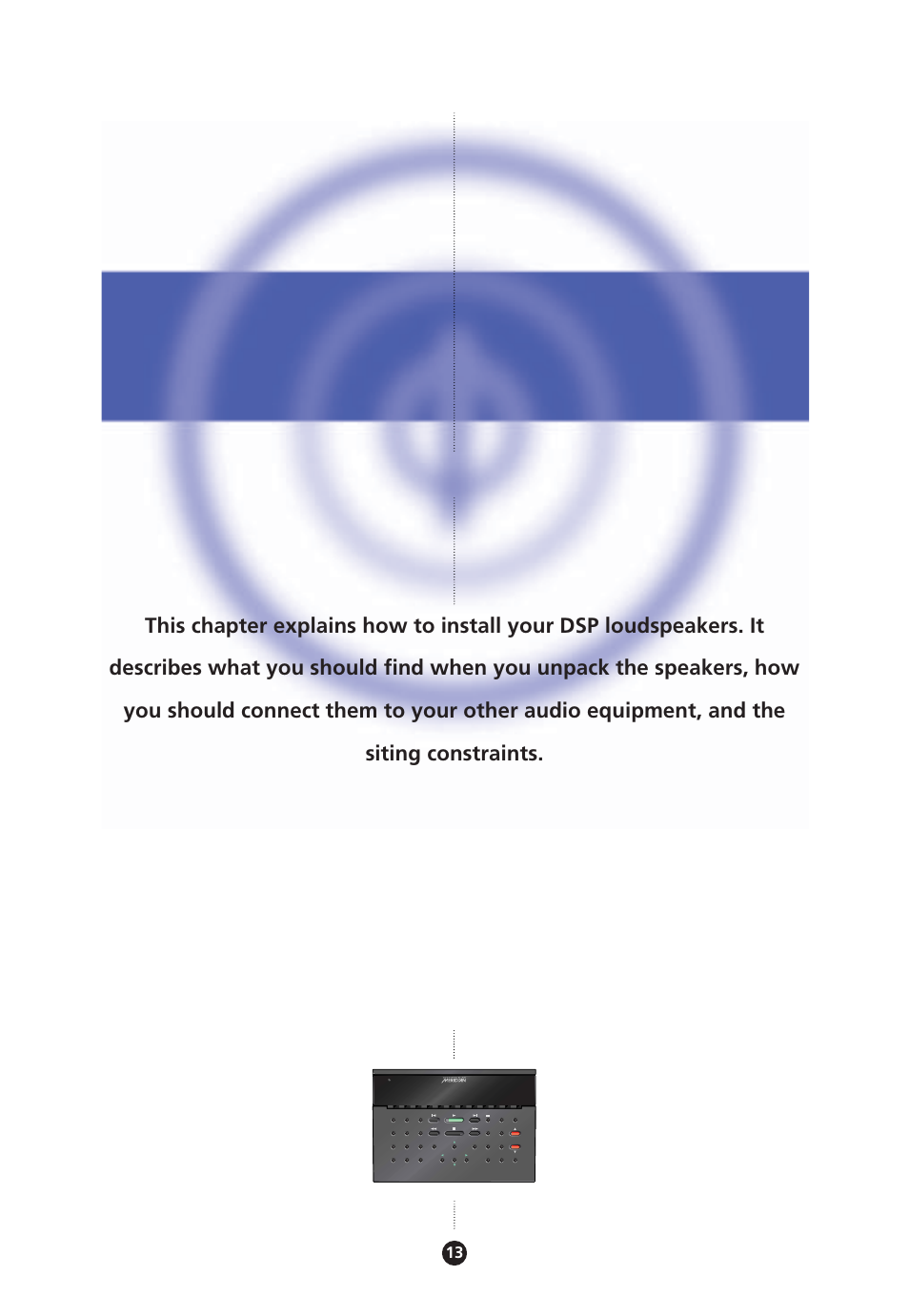 Setting up the dsp loudspeakers | Meridian America Meridian DSP User Manual | Page 18 / 49