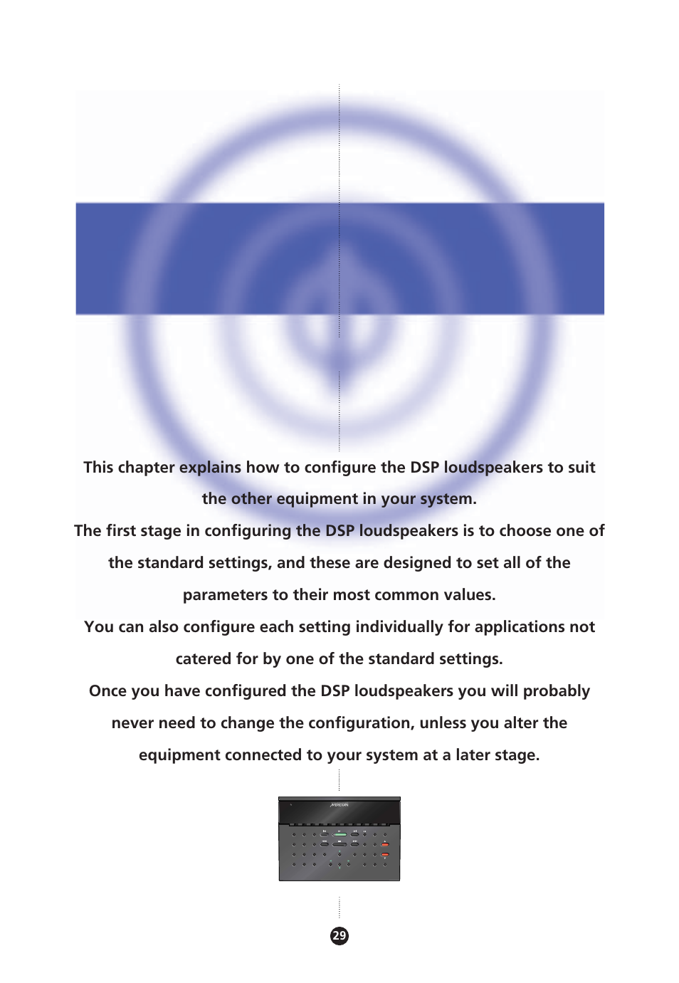 Configuring the dsp loudspeakers | Meridian America Meridian DSP User Manual | Page 34 / 49