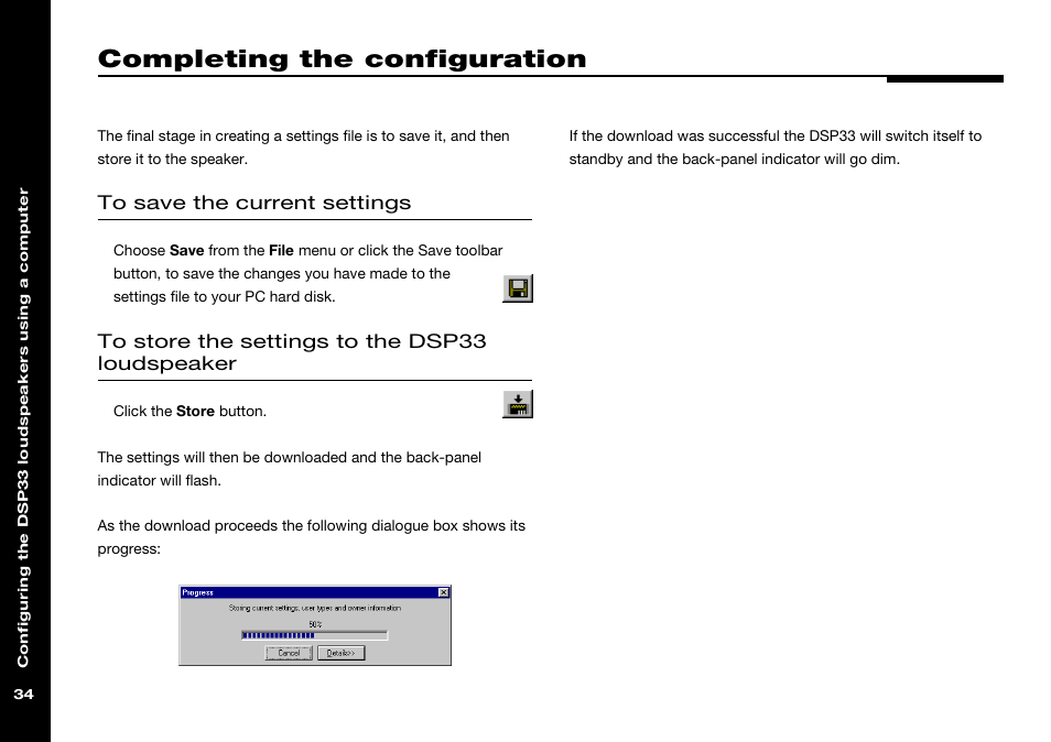 Completing the configuration | Meridian America DSP33 User Manual | Page 39 / 47