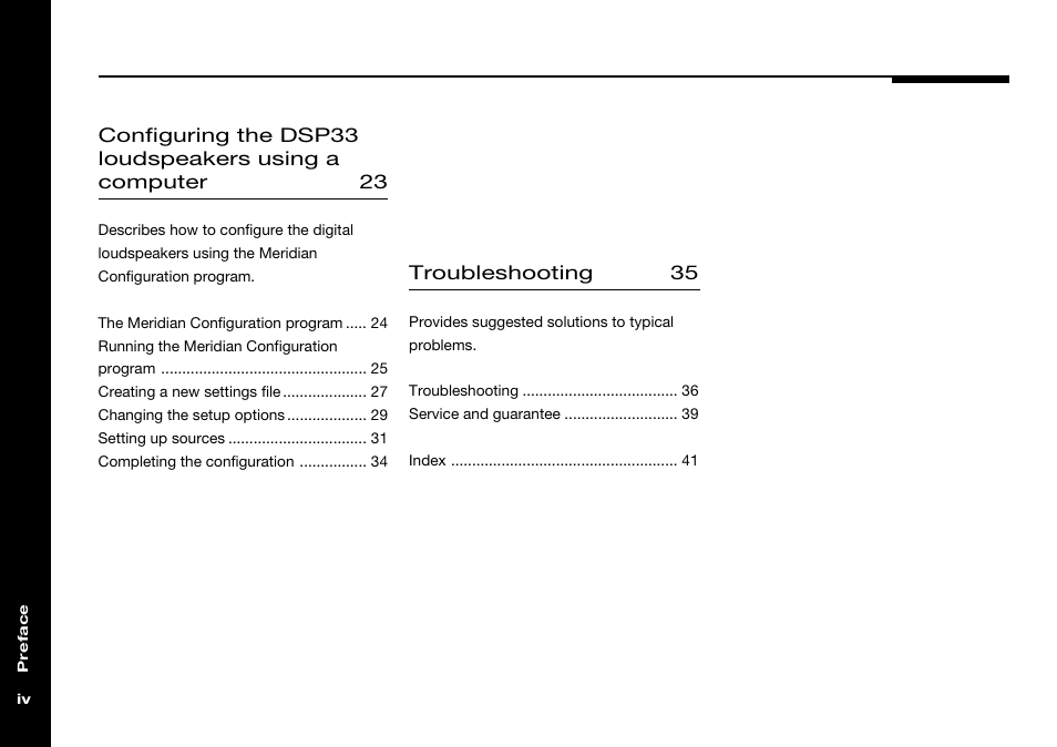 Meridian America DSP33 User Manual | Page 5 / 47