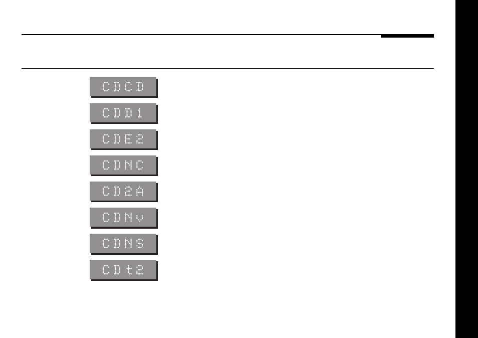 Address, Audio input, Comms type | Extra analogue input, Label, Trigger output, Video input, Cdcd, Cdd1, Cde2 | Meridian America 562V.2 User Manual | Page 36 / 61