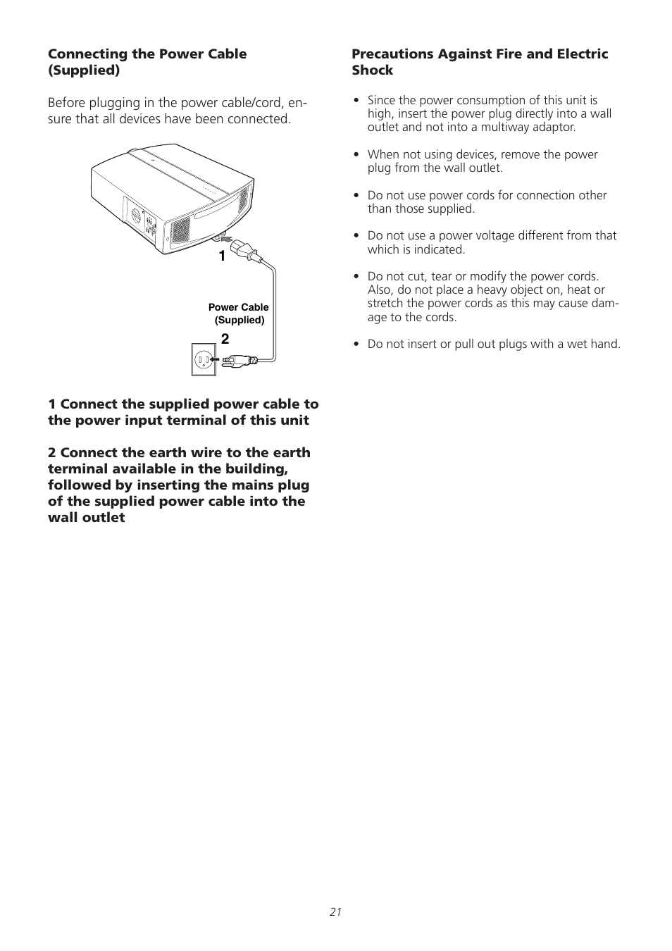 Meridian America D-ILA 1080MF1 User Manual | Page 21 / 38