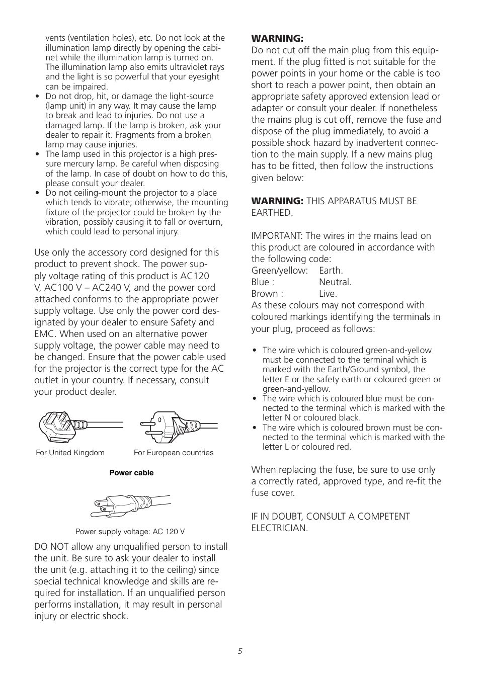 Meridian America D-ILA 1080MF1 User Manual | Page 5 / 38