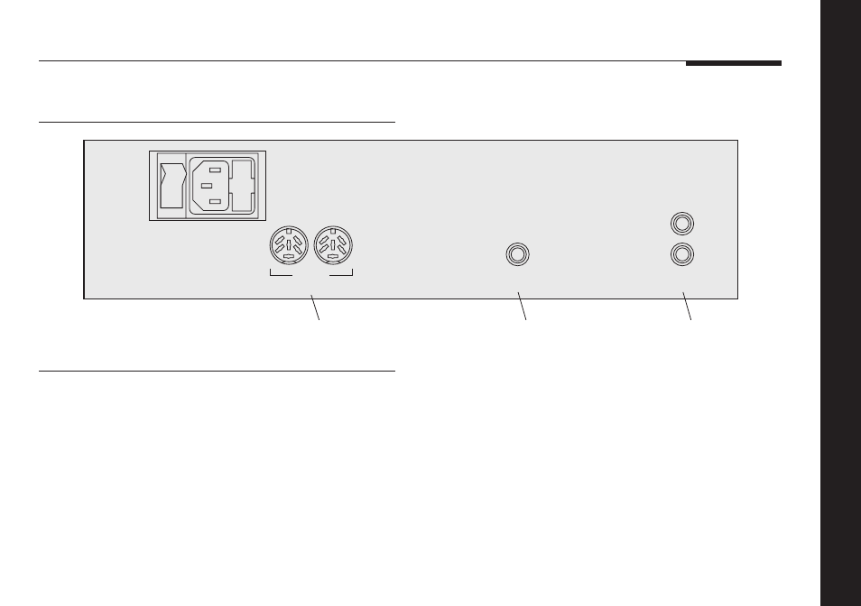 Connecting the fm tuner, To an antenna, Outputs | Back panel | Meridian America 504 User Manual | Page 23 / 32