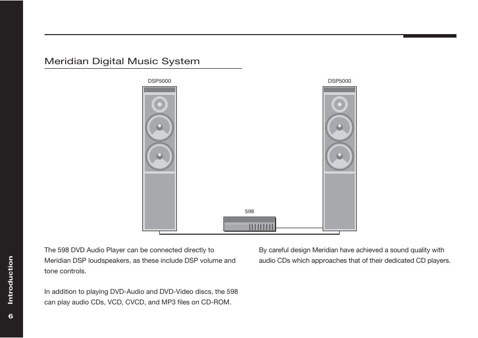 Meridian digital music system | Meridian America 598 User Manual | Page 13 / 87