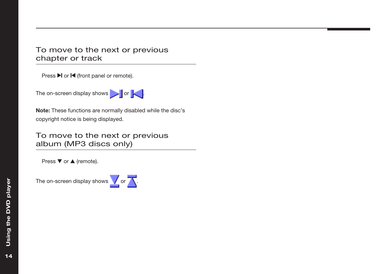 Mp3 discs, Moving between albums | Meridian America 598 User Manual | Page 21 / 87