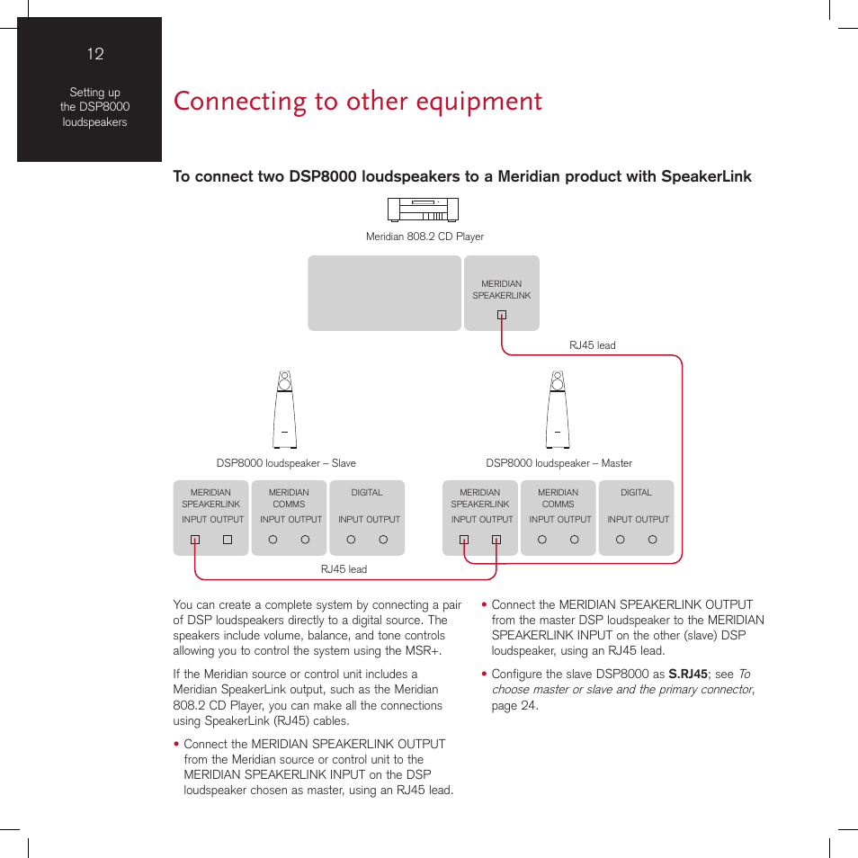 Connecting to other equipment | Meridian America DSP8000 User Manual | Page 16 / 40