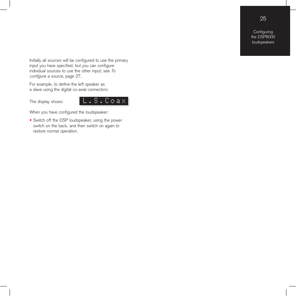 L.s.coax | Meridian America DSP8000 User Manual | Page 29 / 40