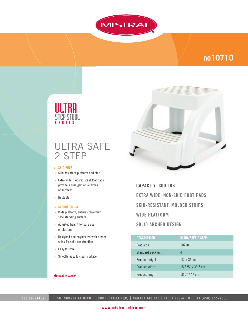 Mistral 10710 User Manual | 1 page