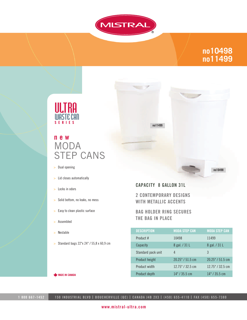 Mistral Ultra 11499 User Manual | 1 page