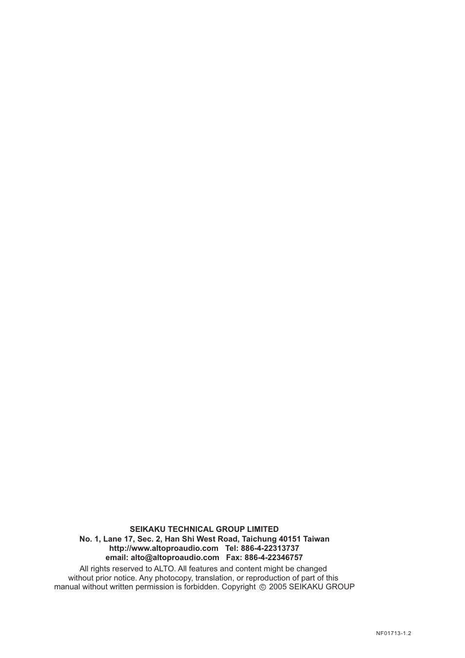 Mistral 900 User Manual | Page 14 / 14