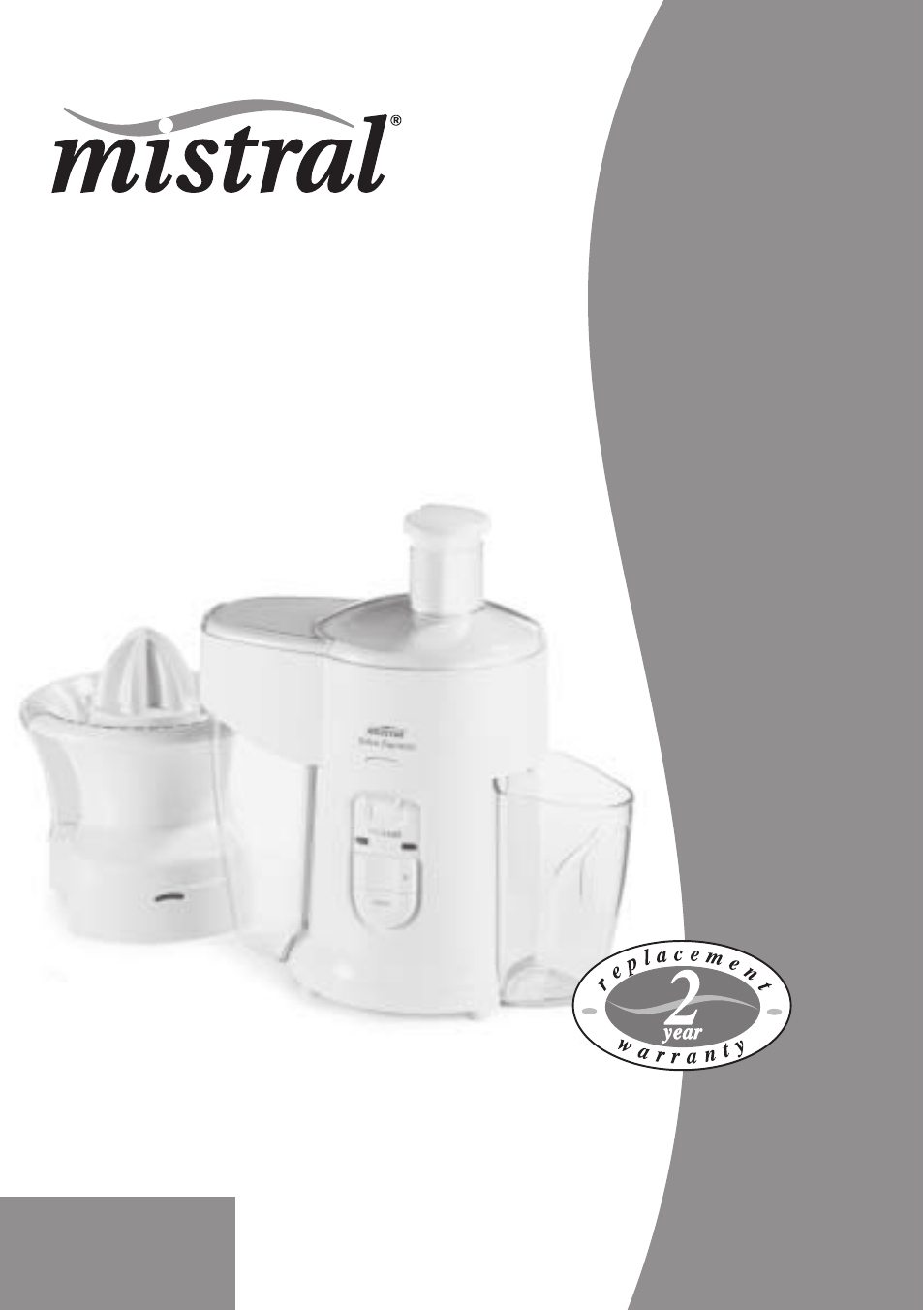 Mistral MJF50 User Manual | 8 pages