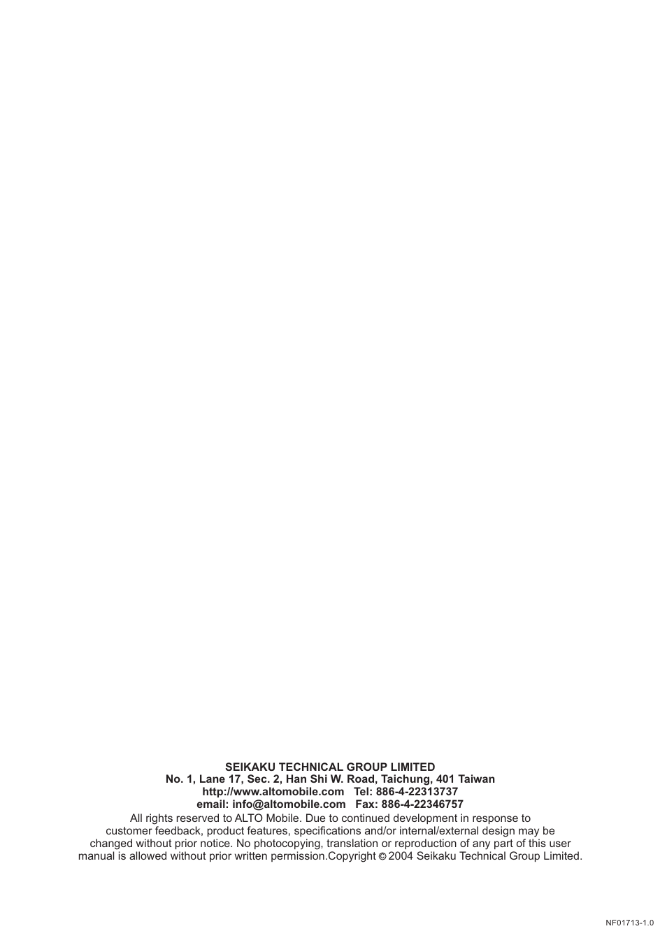 Mistral LTO 900/1500 User Manual | Page 14 / 14