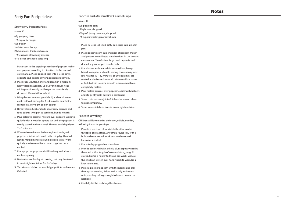 Party fun recipe ideas | Mistral MPM15 User Manual | Page 3 / 5