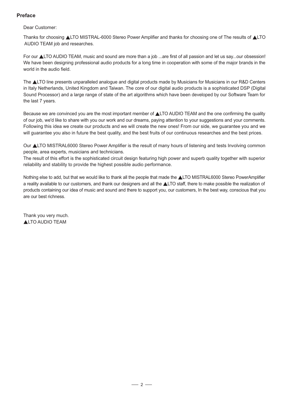 Mistral 6000 User Manual | Page 3 / 14