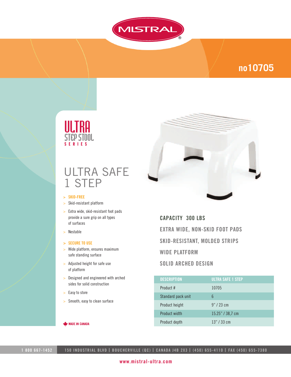 Mistral 10705 User Manual | 1 page