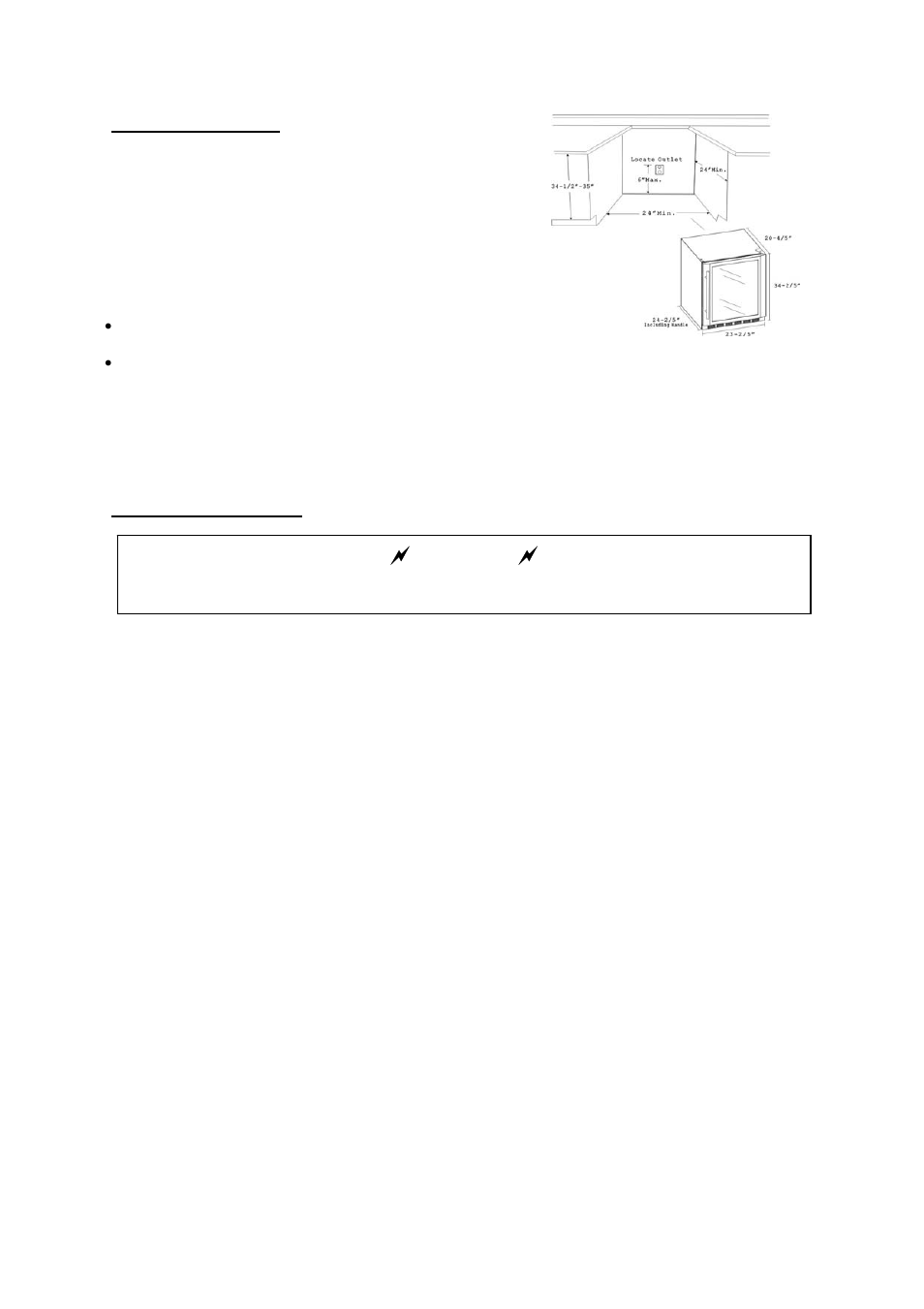 Built-in installation, Electrical connection, A warning a | Magic Chef MCWC50DST User Manual | Page 6 / 12