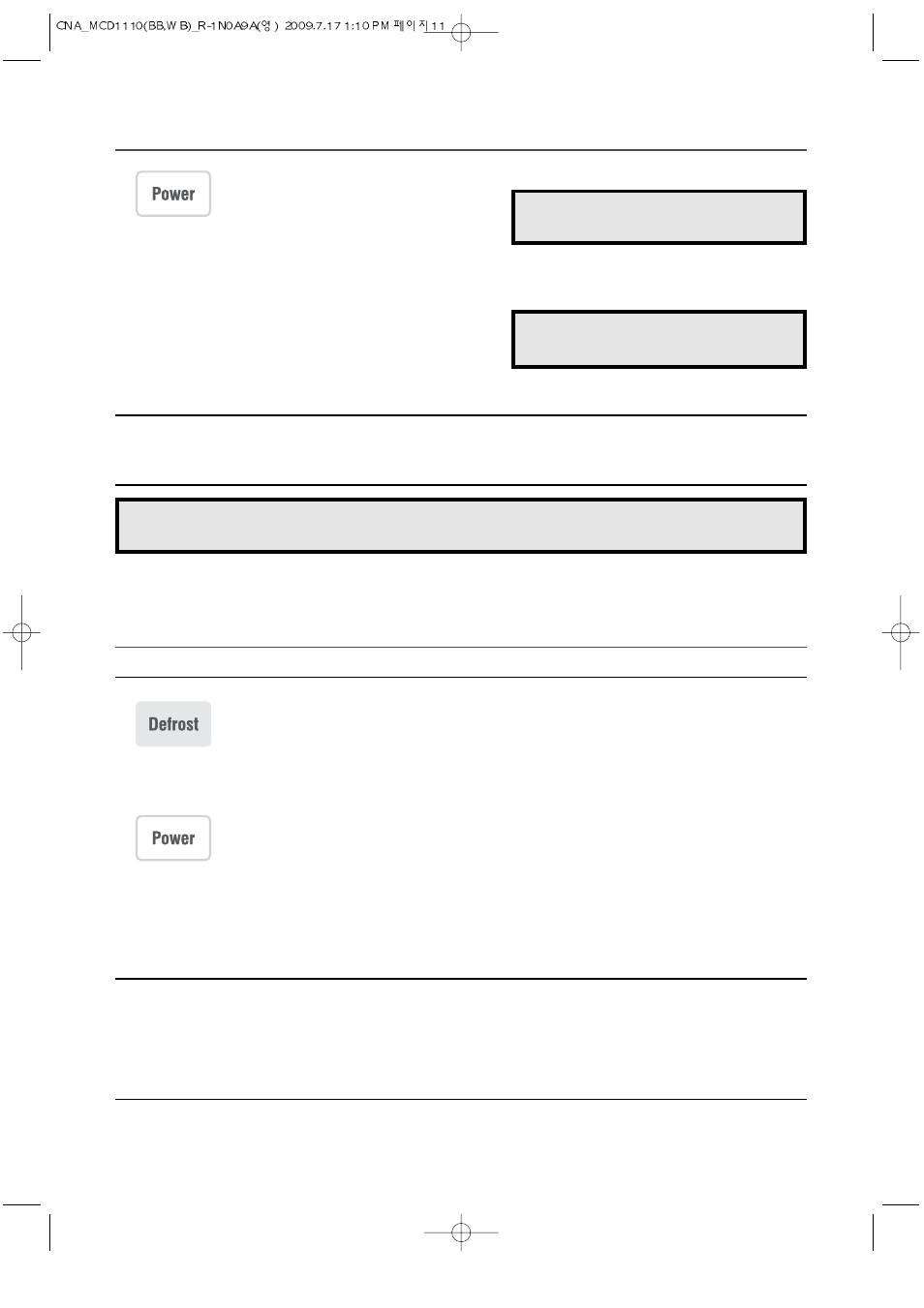 Cooking in two stages, Cooking in one stage | Magic Chef MCD1110WB User Manual | Page 12 / 19