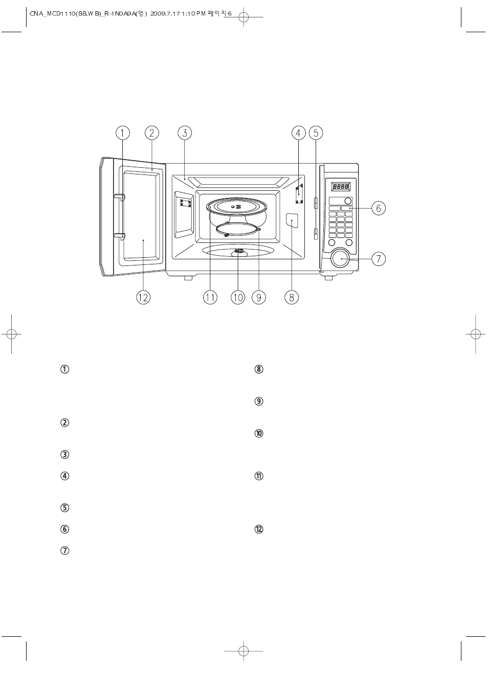 Features diagram | Magic Chef MCD1110WB User Manual | Page 7 / 19