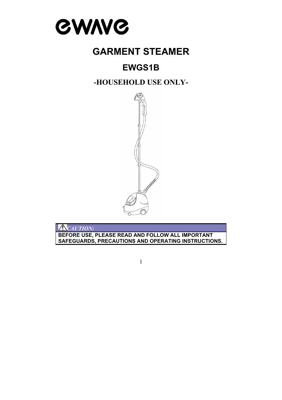 Magic Chef Garment Steamer User Manual | 13 pages