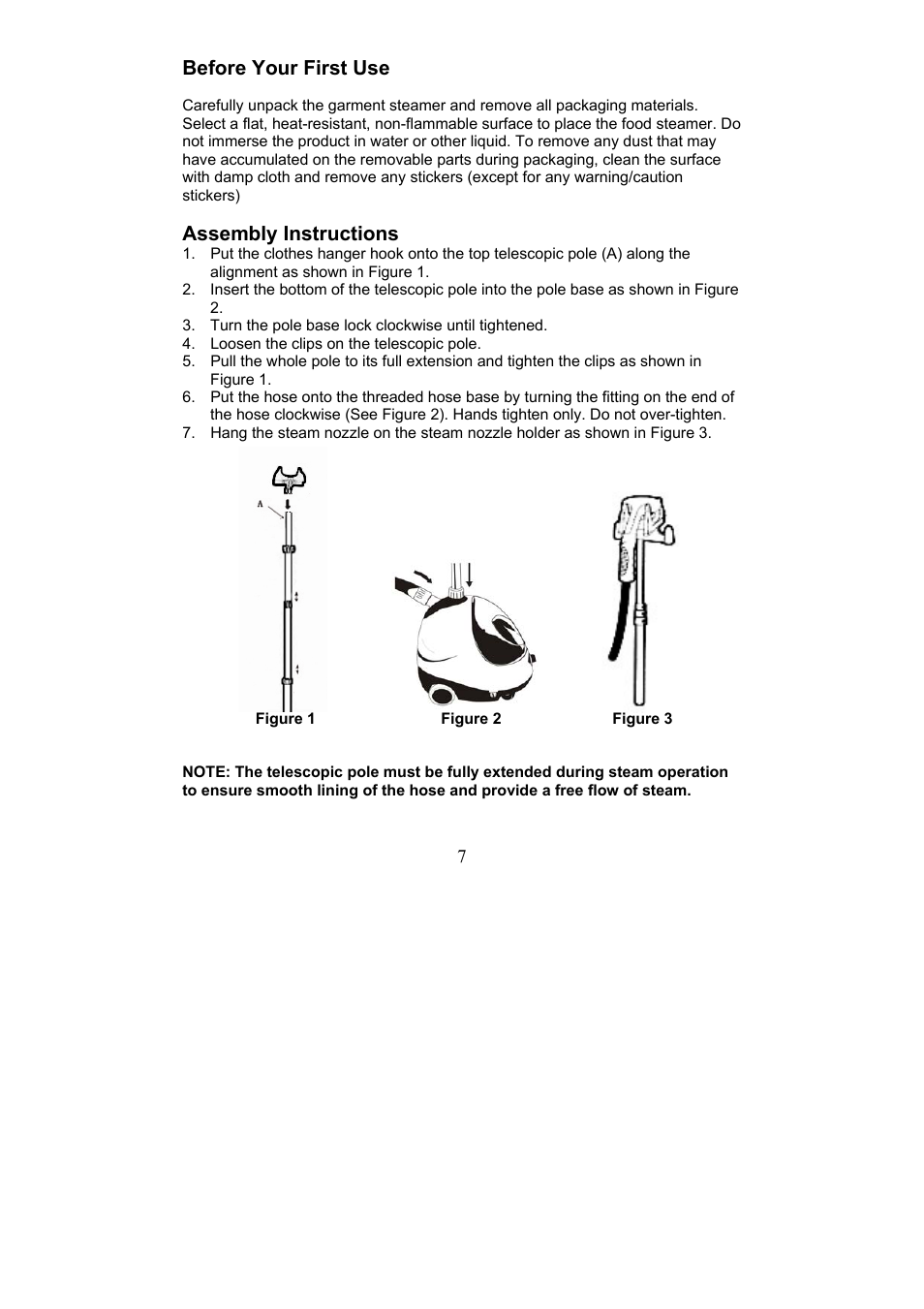 Magic Chef Garment Steamer User Manual | Page 7 / 13