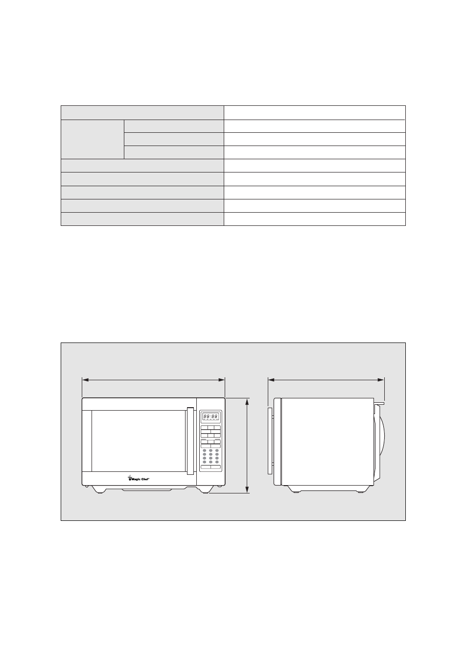 Specifications | Magic Chef MCD1311ST User Manual | Page 6 / 28