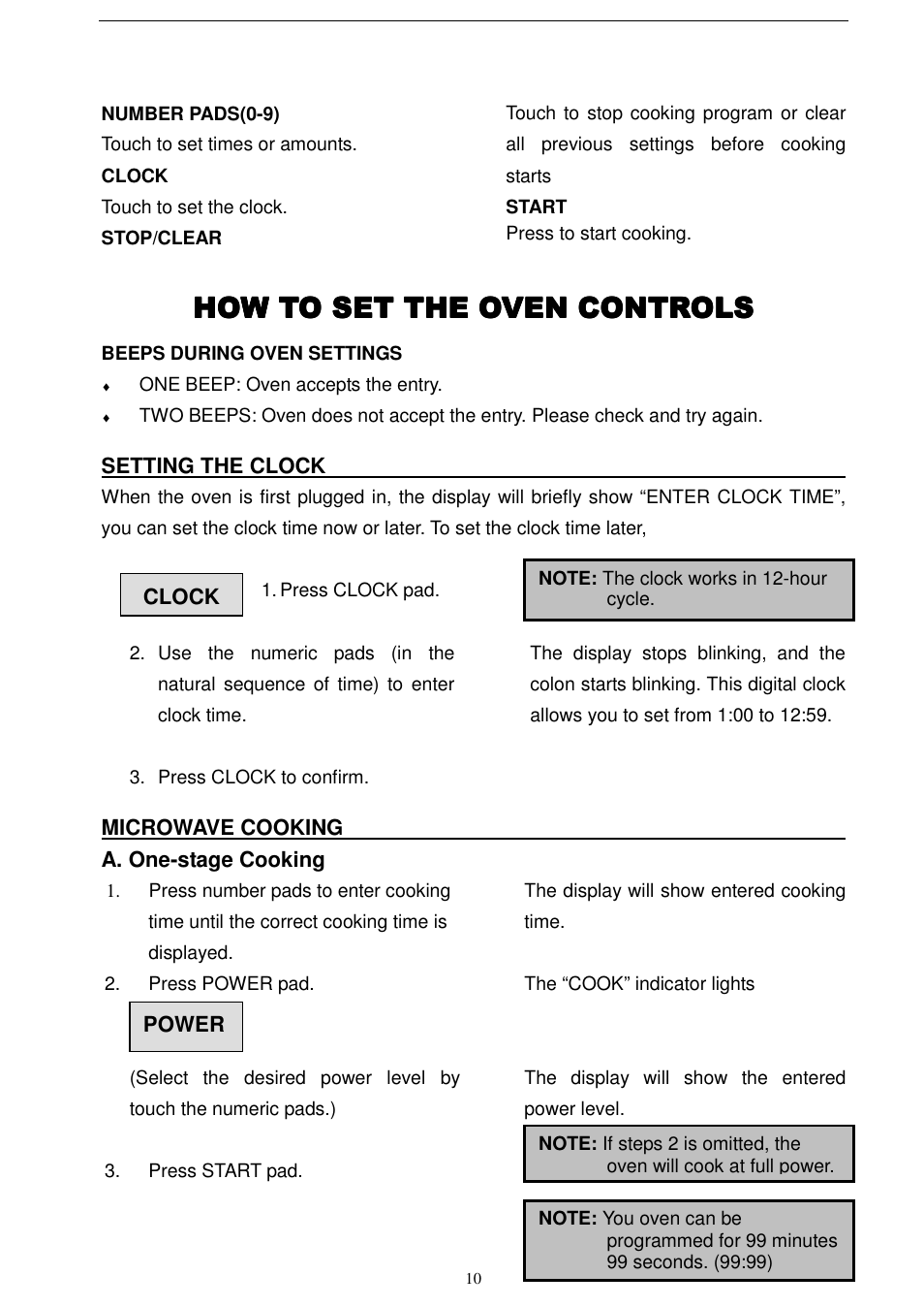 How to set the oven controls | Magic Chef MCD990STG User Manual | Page 11 / 19
