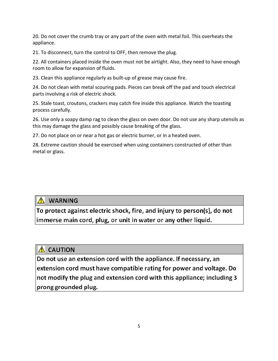 Magic Chef MCSTO4ST User Manual | Page 5 / 9