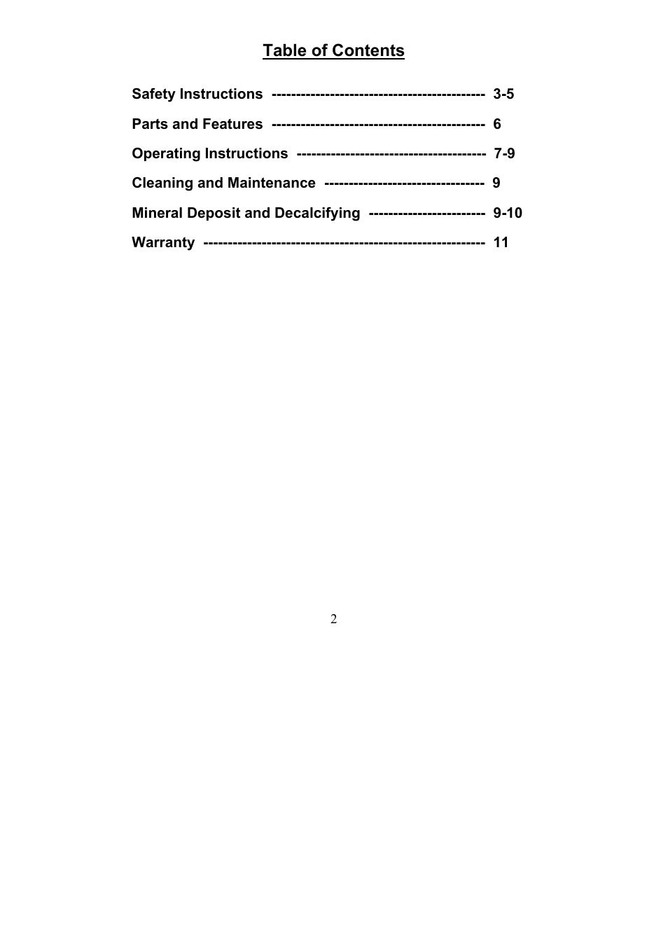 Magic Chef EWCM11TS12 User Manual | Page 2 / 11