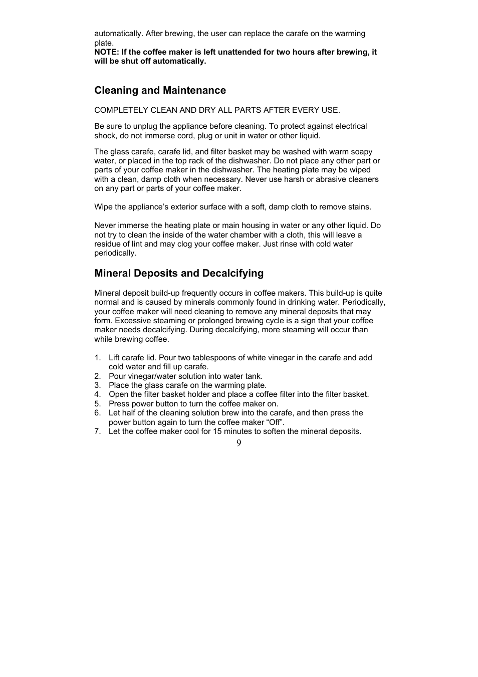 Magic Chef EWCM11TS12 User Manual | Page 9 / 11