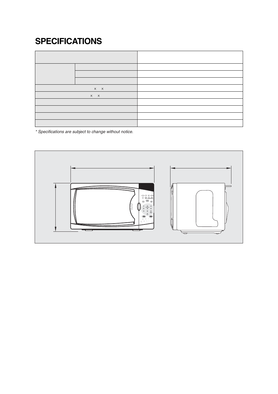 Specifications | Magic Chef MCM770W/B User Manual | Page 7 / 19