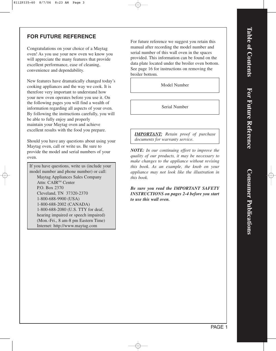 Magic Chef CWG3600AAB User Manual | Page 3 / 24