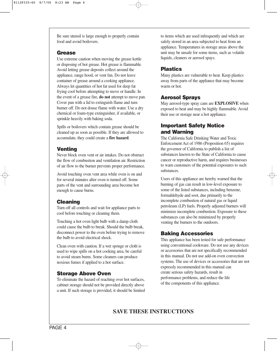 Magic Chef CWG3600AAB User Manual | Page 6 / 24