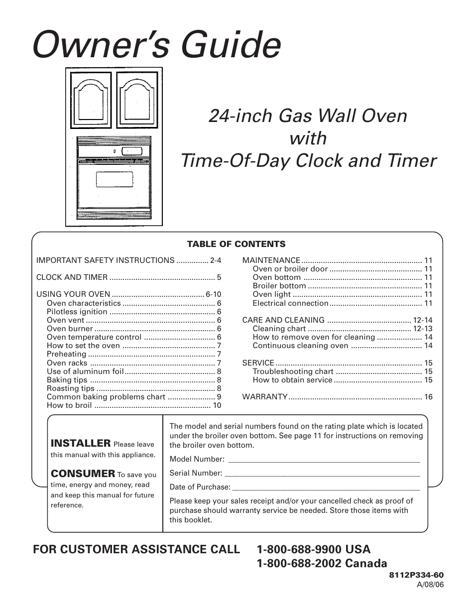 Magic Chef 9122 Gas User Manual | 16 pages