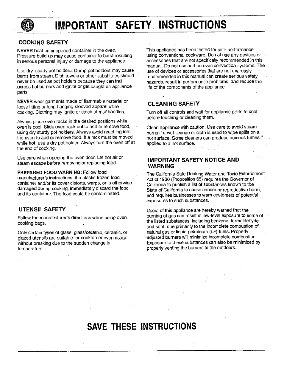 Magic Chef 9122 Gas User Manual | Page 4 / 16