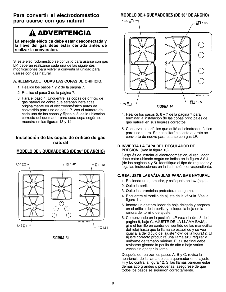 Advertencia | Magic Chef W10187822 User Manual | Page 20 / 33