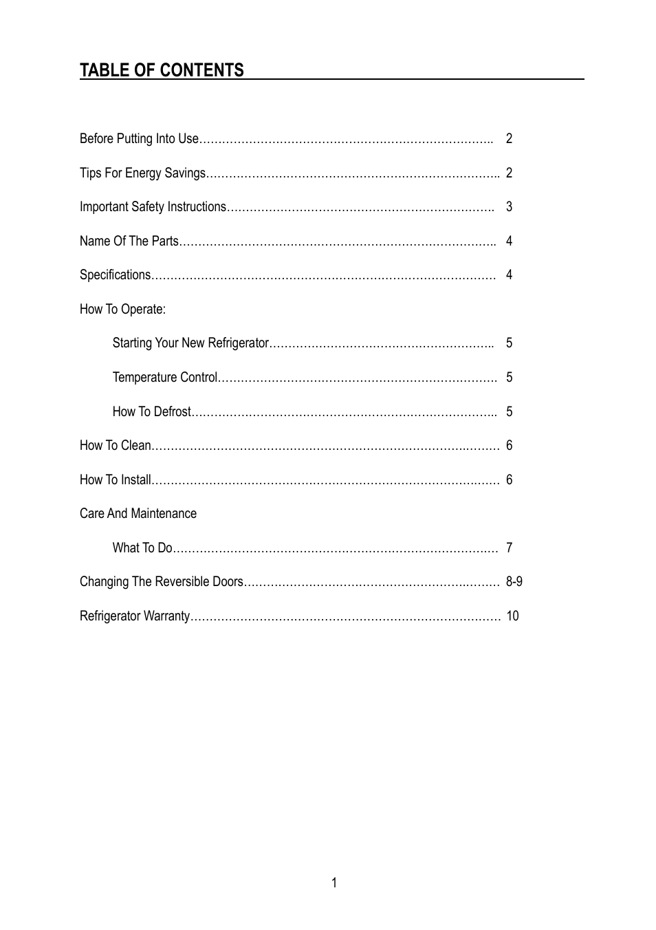 Magic Chef MCBR445B2 User Manual | Page 2 / 11