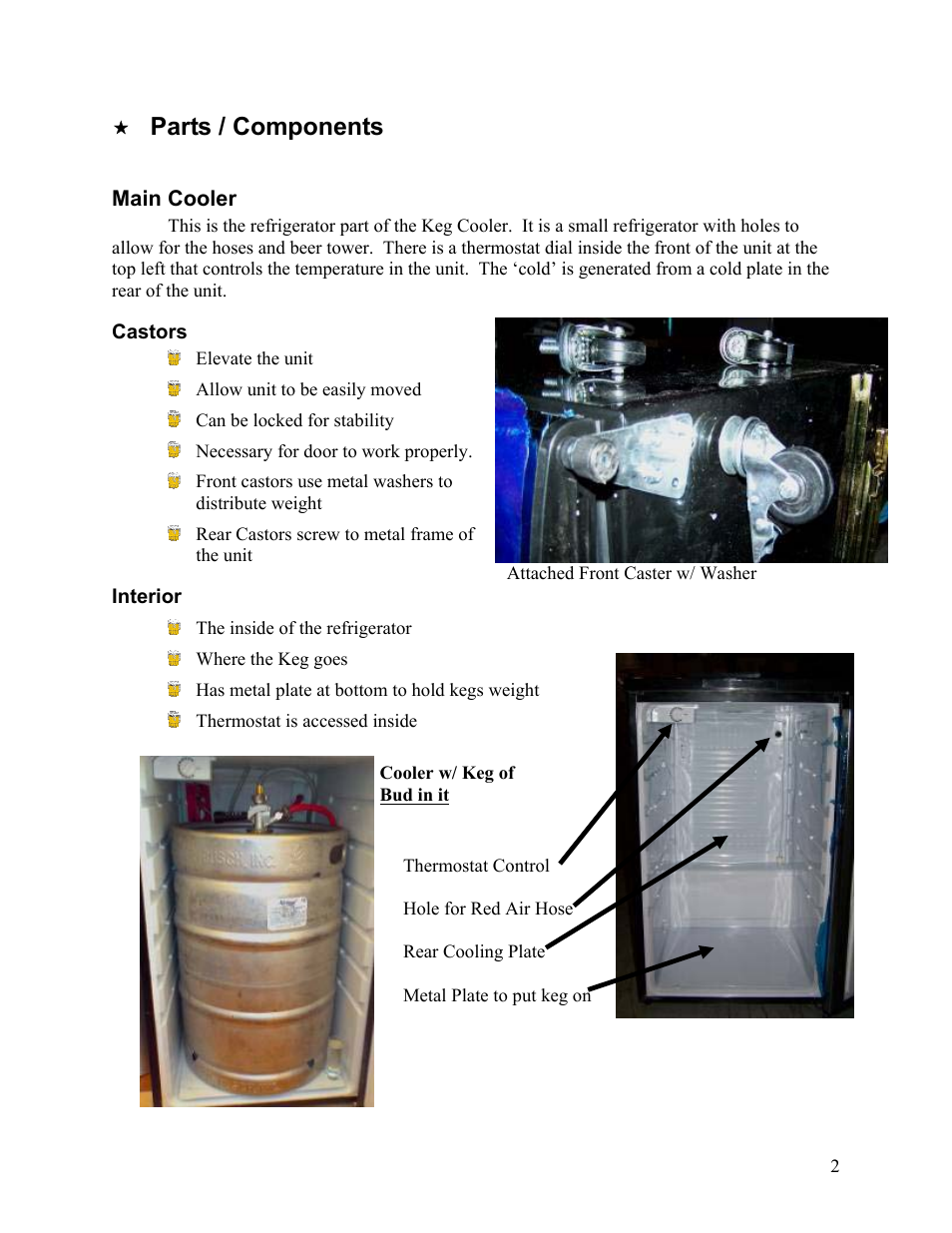 Parts / components | Magic Chef Vissani MCKC490S User Manual | Page 3 / 24