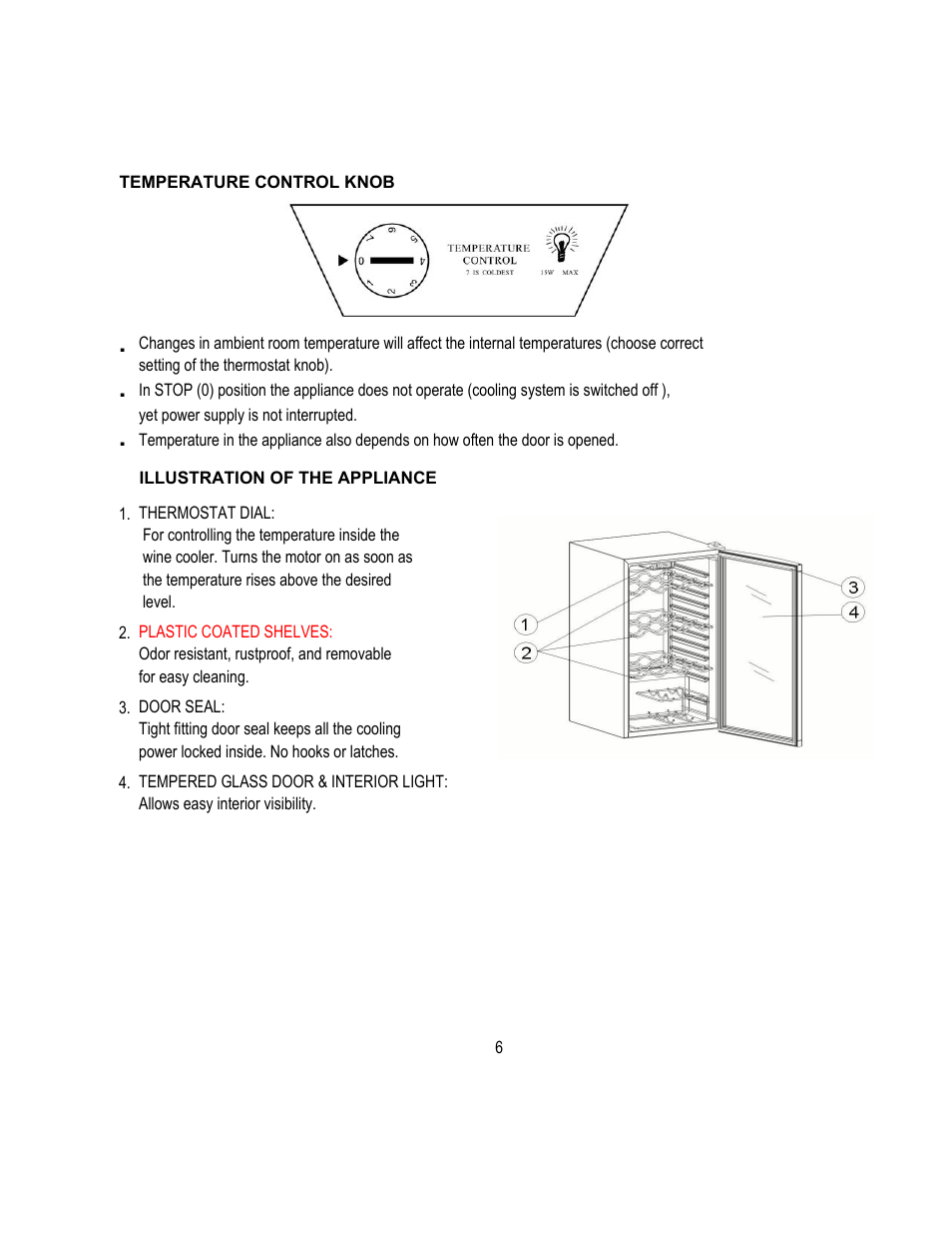 Magic Chef Wine Cooler MCWC52B User Manual | Page 7 / 11