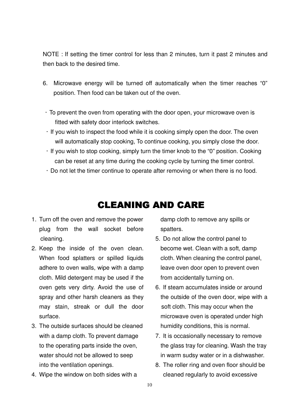 Cleaning and care | Magic Chef MCD775RW1 User Manual | Page 11 / 13