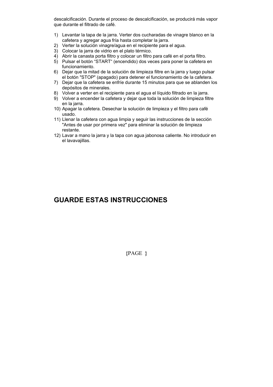 Guarde estas instrucciones | Magic Chef MCCM1NW12 User Manual | Page 19 / 20