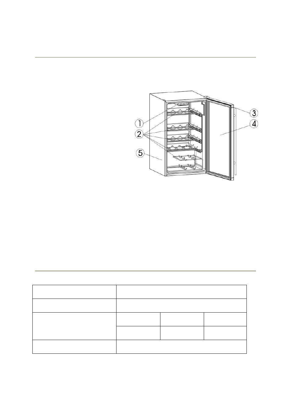 Names of the parts, Specifications – model # mcwc45a | Magic Chef MCWC45A User Manual | Page 3 / 10