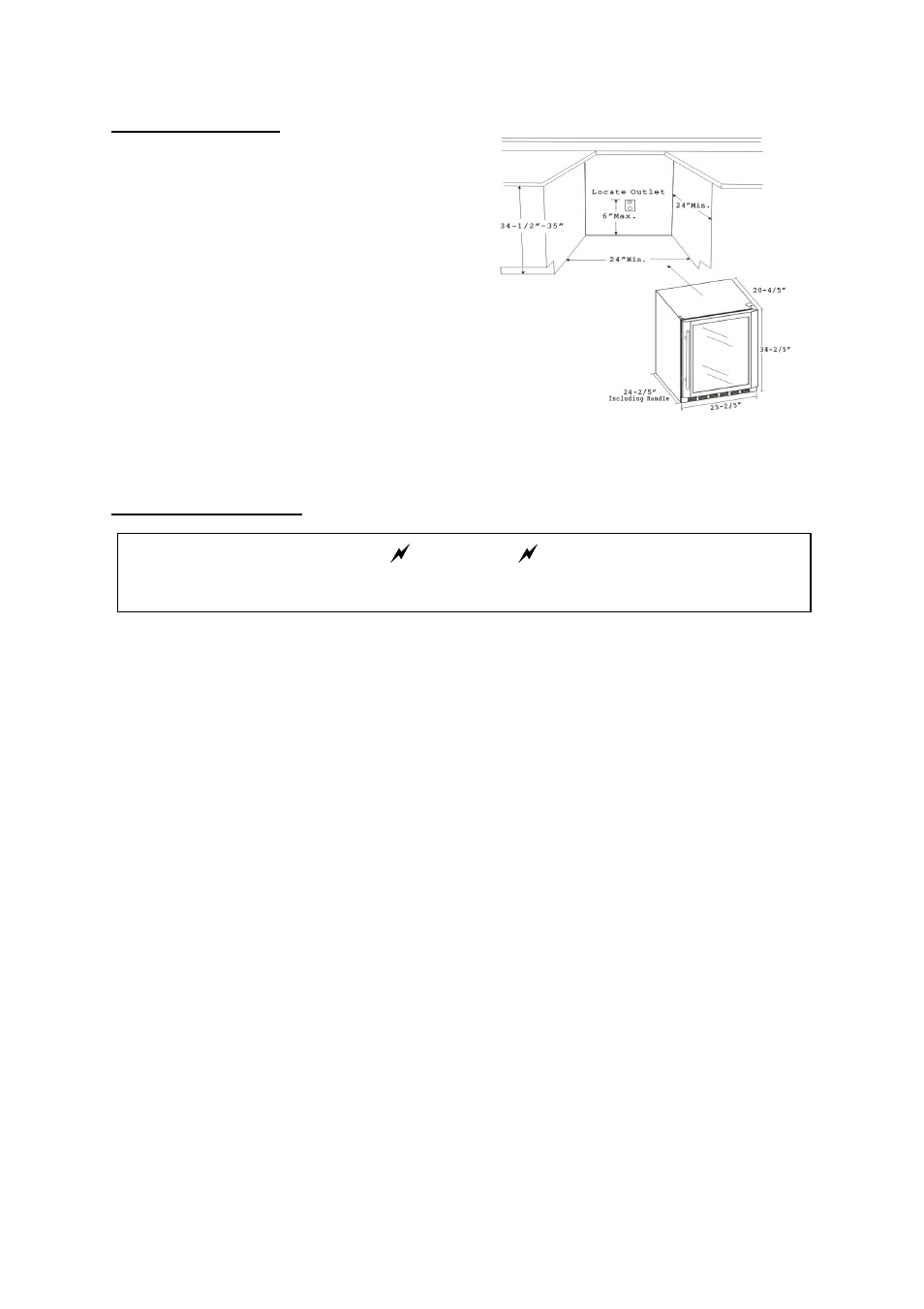 Built-in installation, Electrical connection, A warning a | Magic Chef MCWBC77DZC User Manual | Page 5 / 10