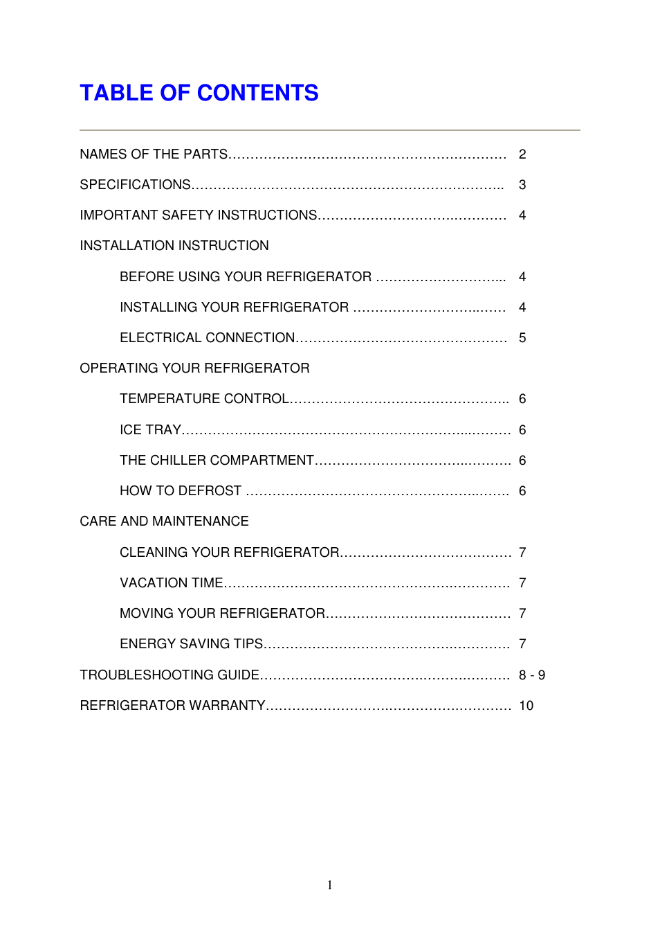 Magic Chef MCBR360B User Manual | Page 2 / 11