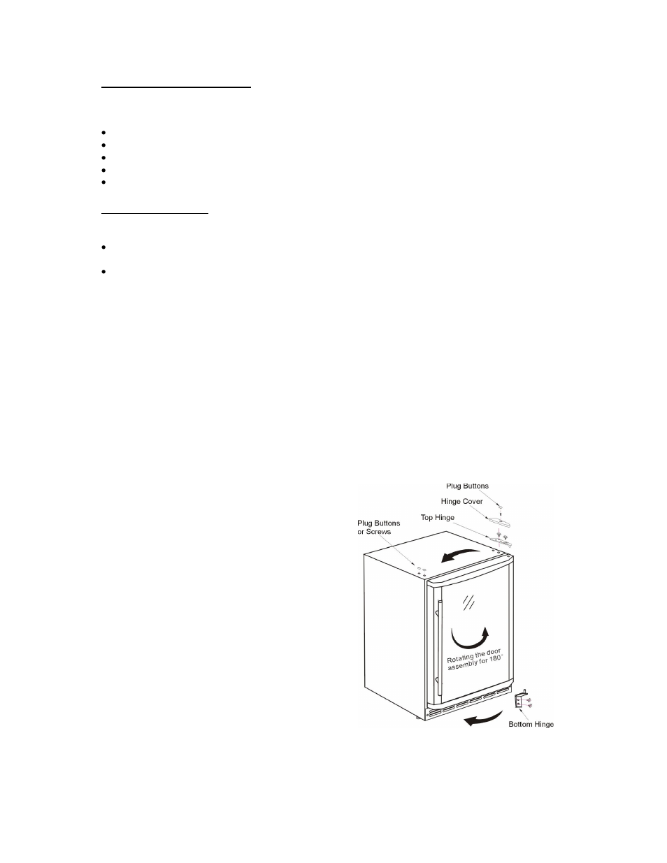 Changing the reversible door | Magic Chef MCBC58DSTF User Manual | Page 9 / 12