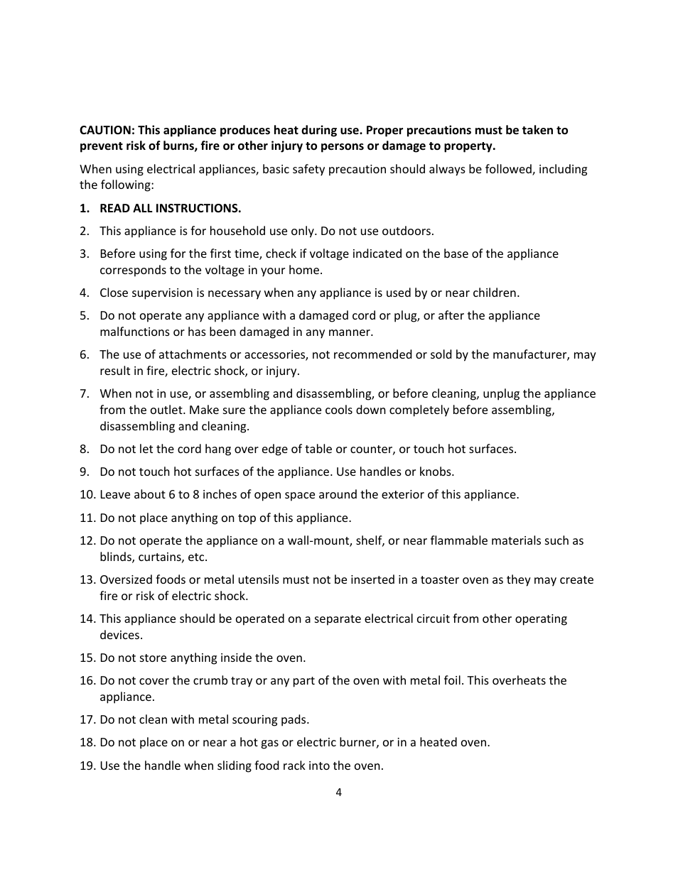 Important safeguards | Magic Chef MCSPZO12ST User Manual | Page 4 / 10